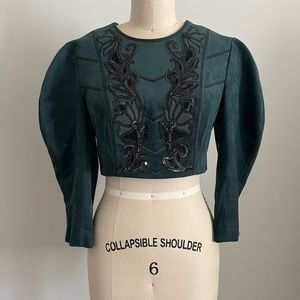 BCBGMaxAzria Appliqué cropped top